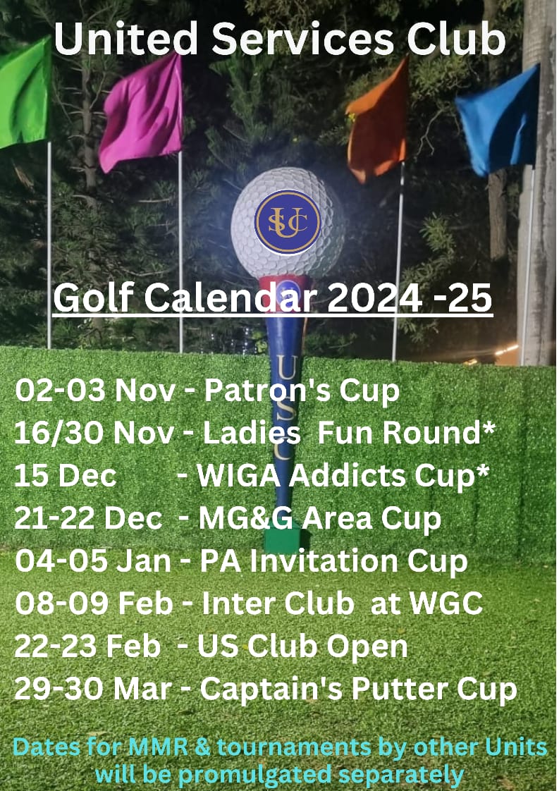 Golf Calender 2024-25